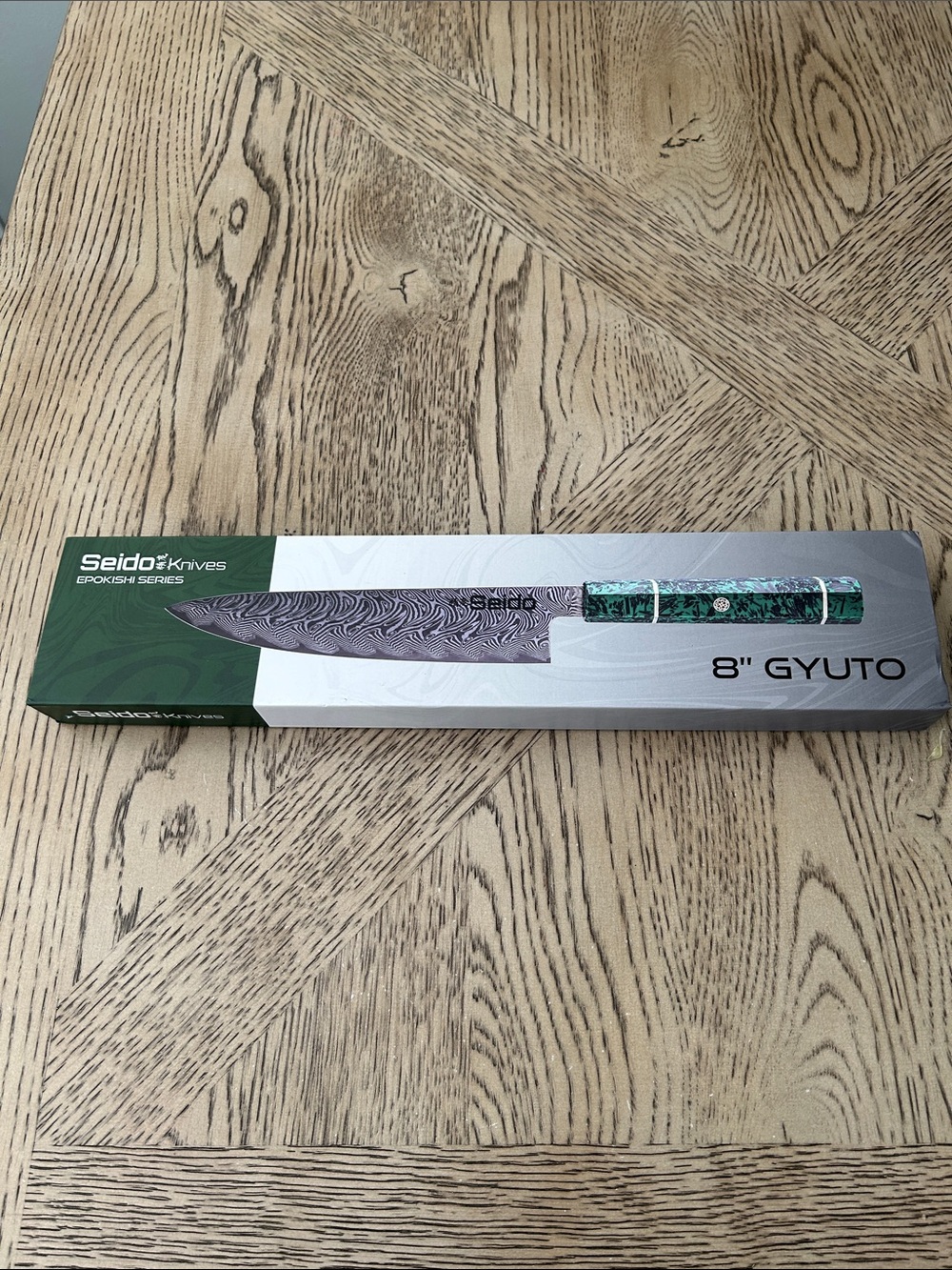 8" Gyuto Chef Knife - Green Handle